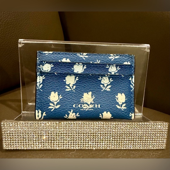 Coach Accessories - Coach Blue Floral Cardholder